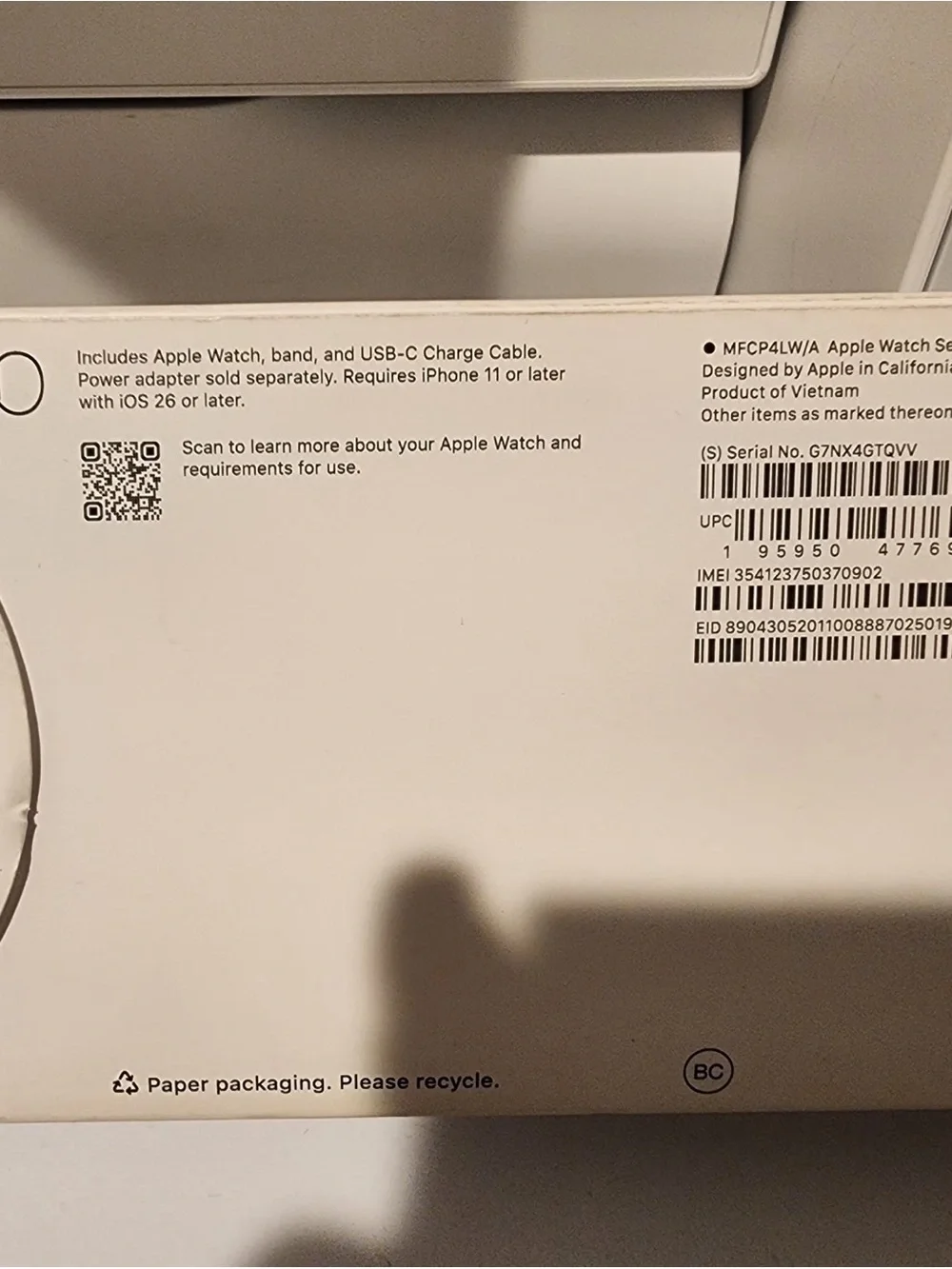Apple Watch Series 2 Silver with White Box